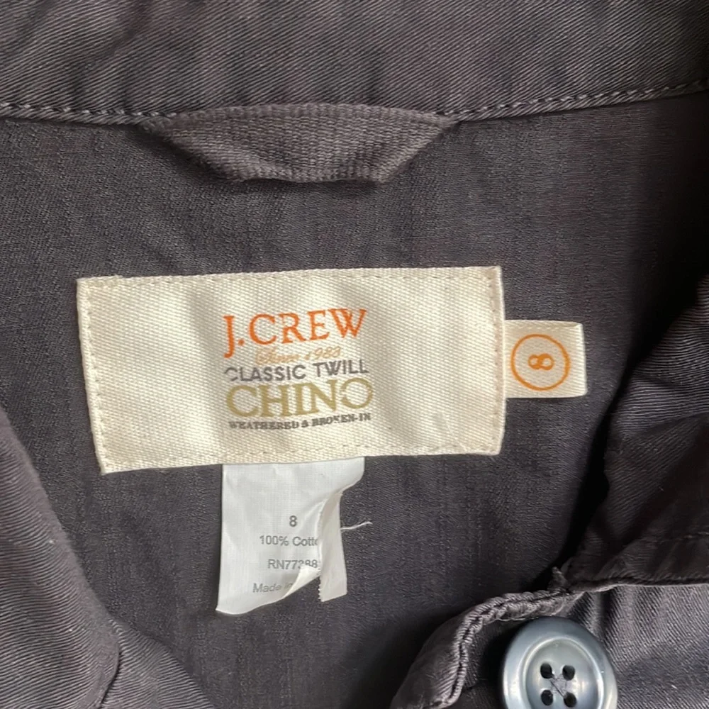 J.Crew women’s Vintage classic twill Chino jacket Blue 100% Cotton‎ Pockets